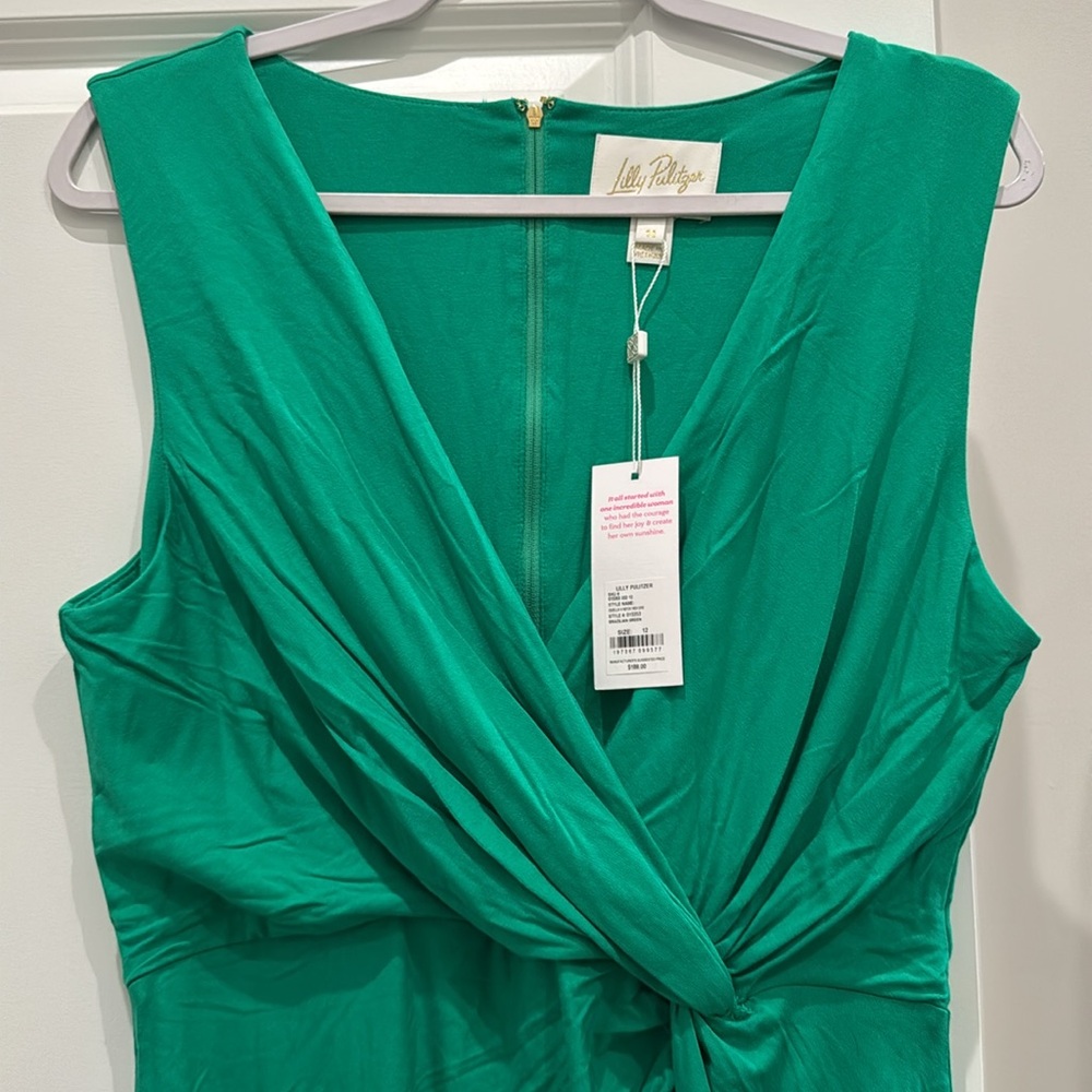 Lilly Pulitzer • Odella V-neck Midi Dress in Brazilian Green - Picture 6 of 14